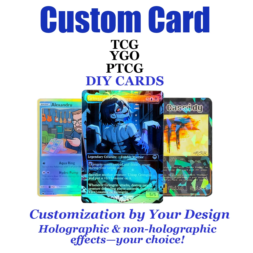Cartes PTCG à monter soi-même, cartes de jeu personnalisées, feuille/carte régulière, personnalisation de cartes personnalisées, cartes de Collection de jeux TCG/YGO/OPCG