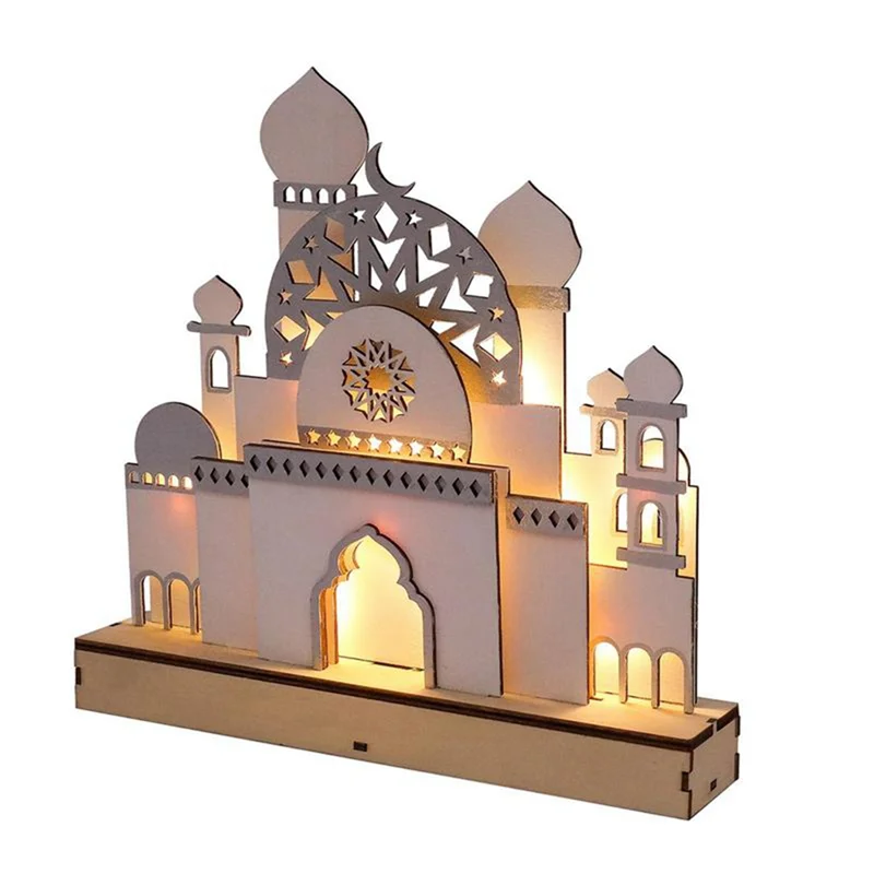 

ABBN-C Wooden Eid Mubarak LED Night Light Muslim Ramadan Decor For Home Islamic Muslim Party Mubarak Decor Party Supplies Durabl