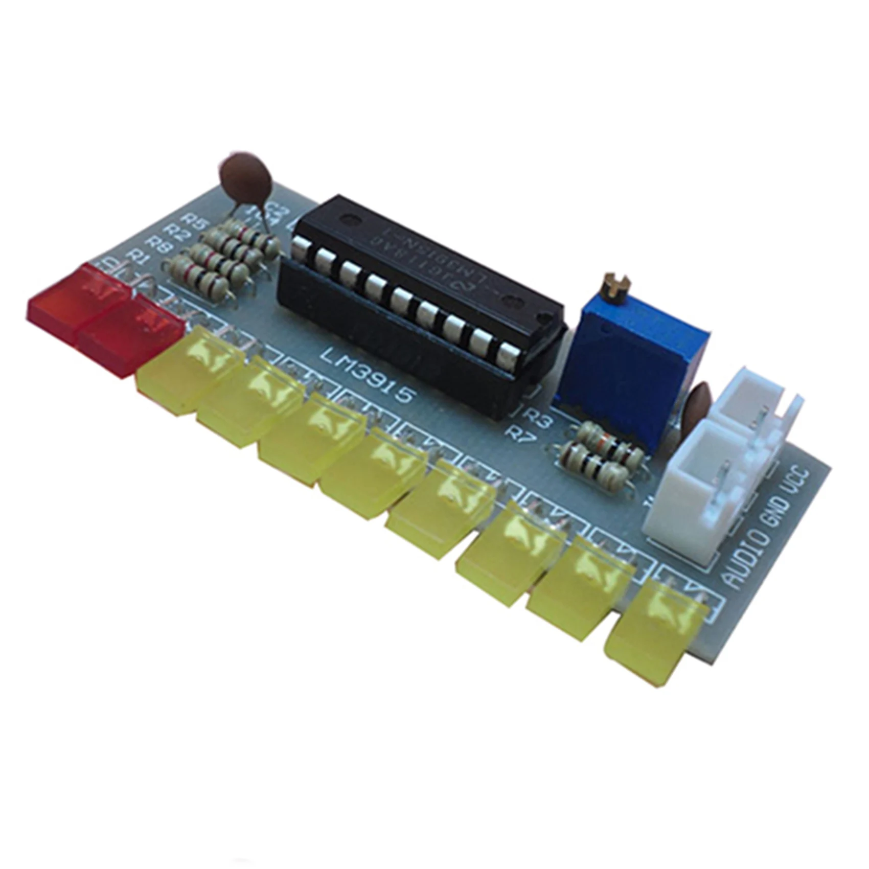 ABKN-5X LM3915 Audio Level Indicator Diy Kit 10 Led Sound Audio Spectrum Analyzer Level Indicator Kit Electoronics Soldering