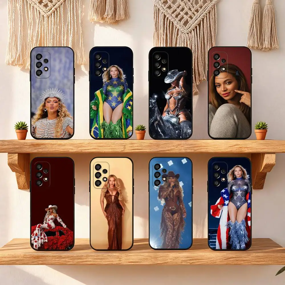 Singer Beyonce Phone Case For Samsung Galaxy S25 S24 S23 S22 S21 S20 S10 S10E Ultra Plus FE Note 20 Ultra Black Cover