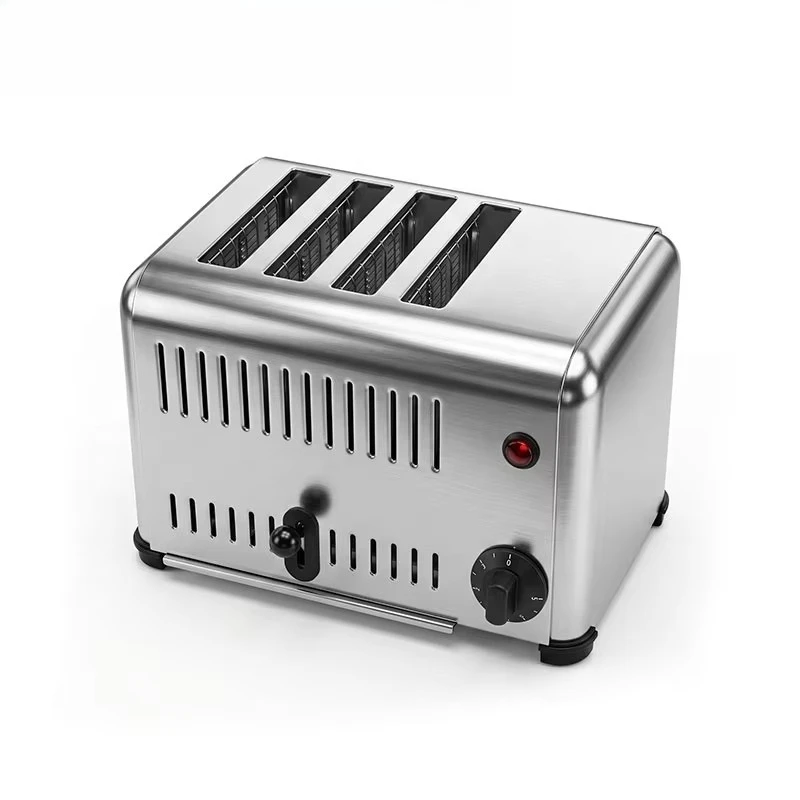 Commercial bread toaster 4-piece stainless steel electric pop-up toaster Professional restaurant sandwich maker