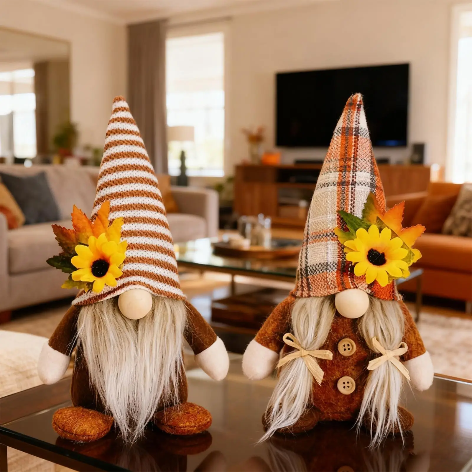 خريف جنوم الخريف جنوم اليقطين عباد الشمس السويدية قزم عيد الشكر زينة عيد الميلاد NordicGnome الأرض الله الرجل العجوز ديكور #5