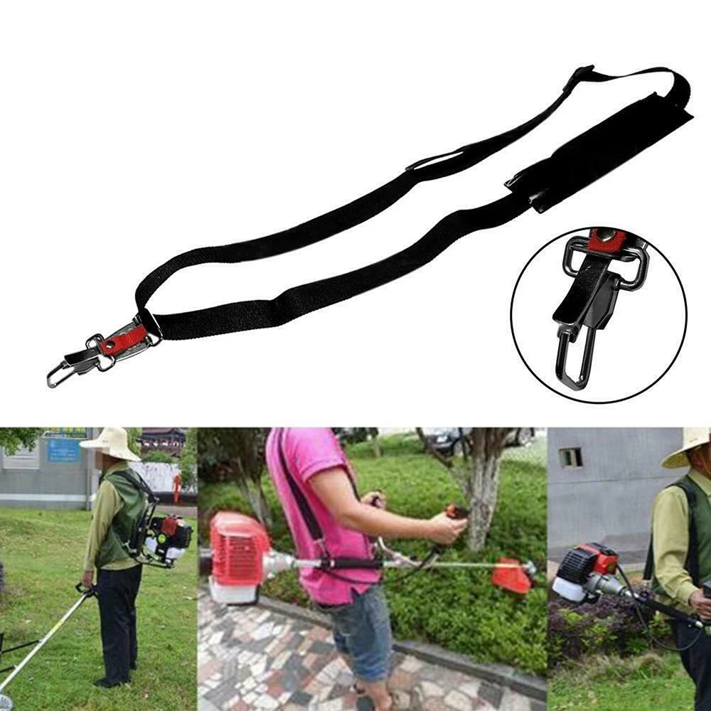 Single Shoulder Strap Harness for Trimmer Brush Machines Featuring Tool Loop Fit and Adjustable Shoulder Height