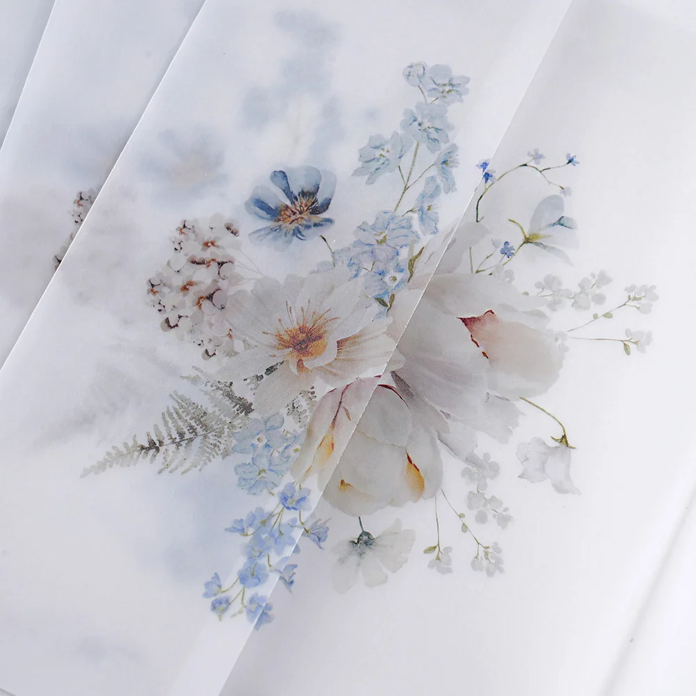 20/50pcs Vellum Wraps for Wedding Invitations - Flowers Pattern Design Vellum Jackets,DIY Invitation Decorations,for Wedding