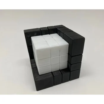 New 4x4 mimiccube Calvin puzzle gray mirror 4x4x4 in Illusion (black and white V1, white in Lee Mod) Cast coated toys