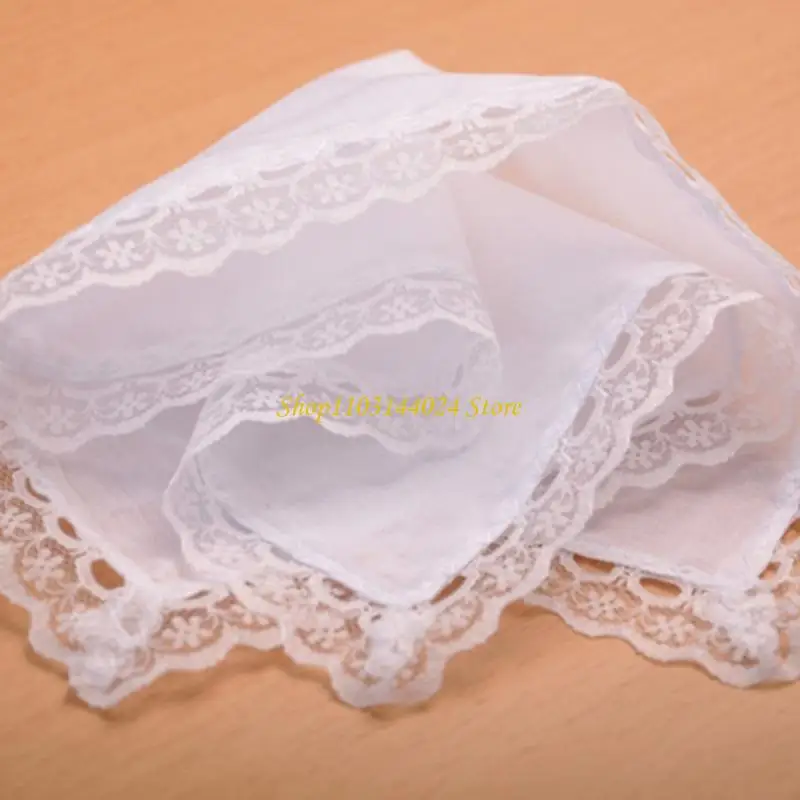 N5KE Pocket Handkerchief for Wedding Party Cotton Hankies for Dad Grandfather