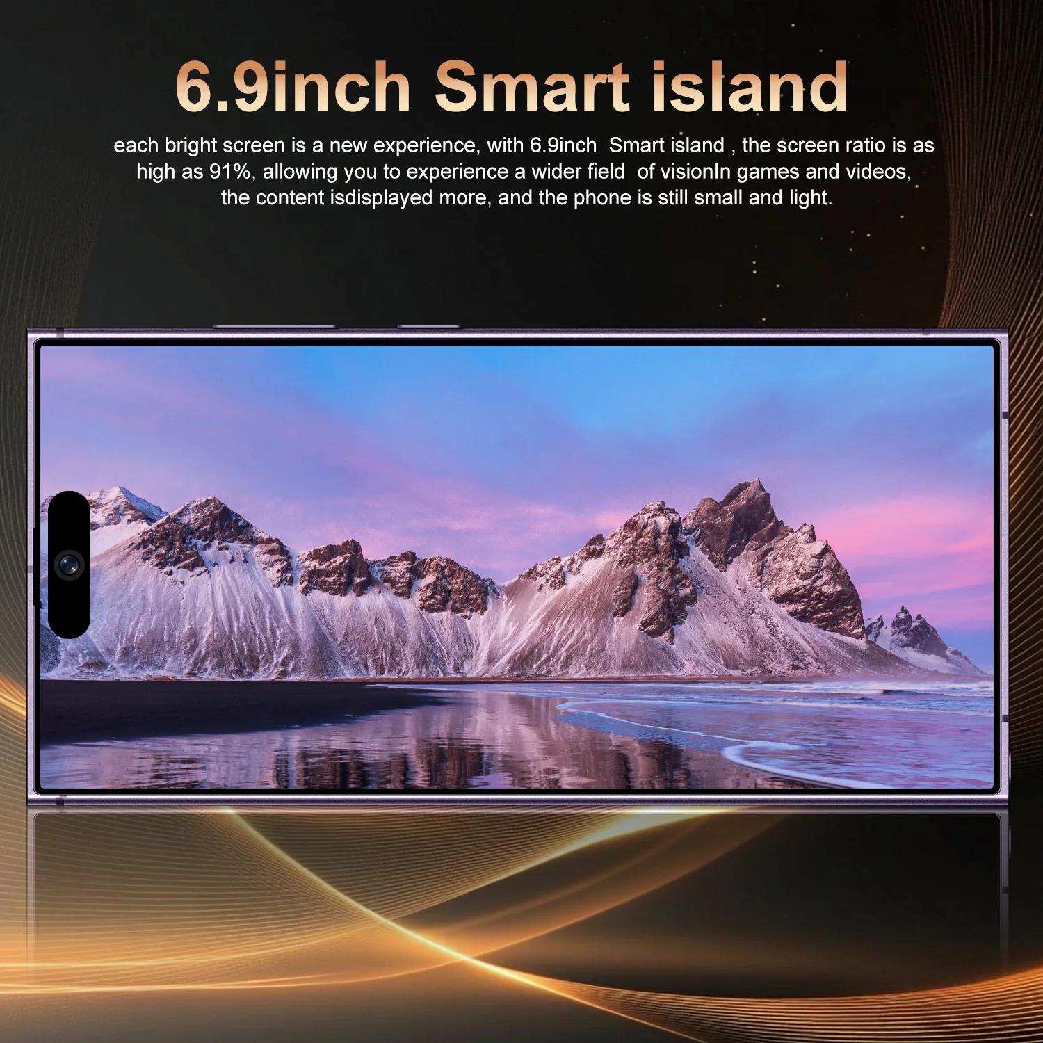 IVMI Global Vision 17Pro Max Android Smartphone 4GB RAM 64GB ROM 5+16MP Face ID 4G Network Google Play Store Mobile Phones