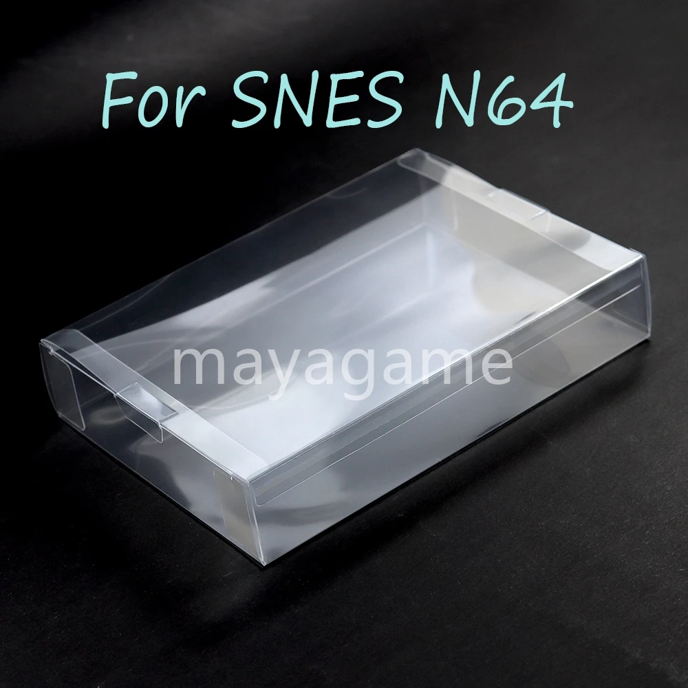 10 stücke Klar Transparent für SNES für N64 Spiel Box Schutz Fall Spiele Kunststoff PET Schutz für Nintendo Spiel Boxen