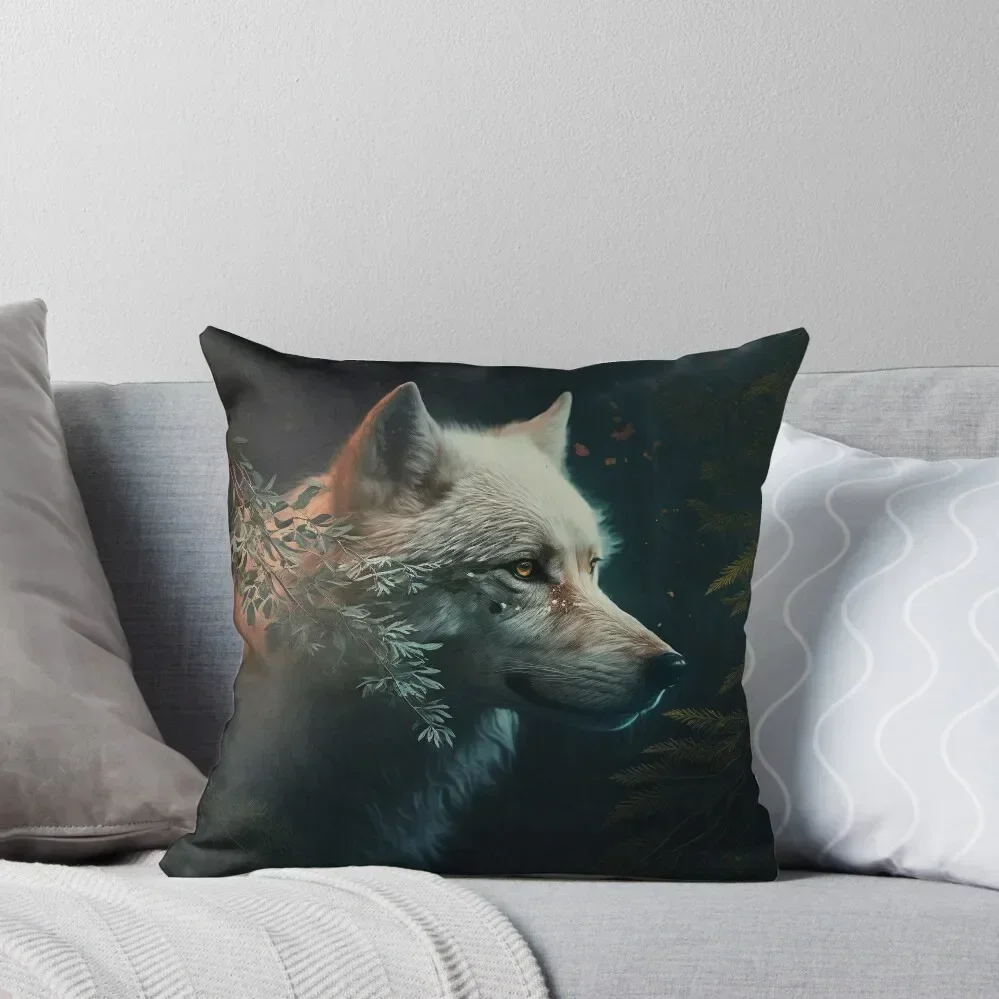 

Wolf in woods Throw Pillow Cusions Cover Decorative Pillow Covers For Sofa Pillowcases Bed Cushions Luxury Pillow Cover