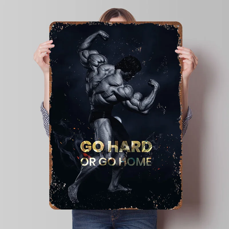 Arnold Gym Body Fitness Printed Posters Customizable Wall Art Retro Vintage Metal Tin Signs for Home Room Custom Plate Wand Deko