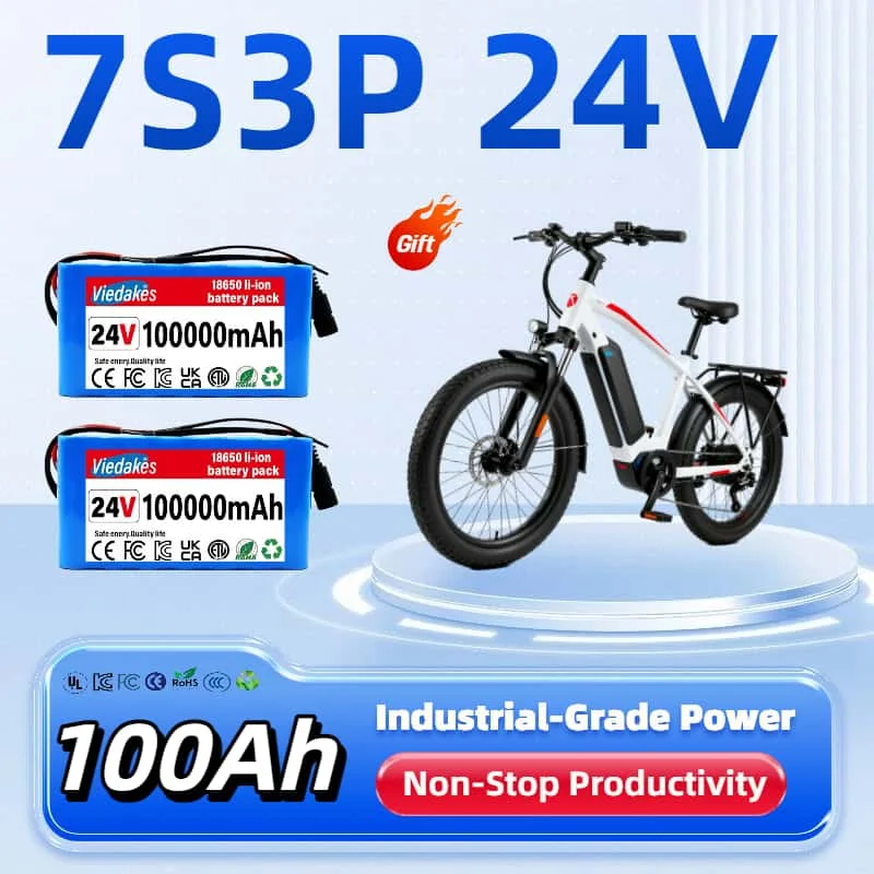 

7S3P 24V 100Ah 18650 High-Capacity Lithium Battery，For RV/Boat/Solar System,Long-Lasting Power for Outdoor Camping/Off-Grid Use
