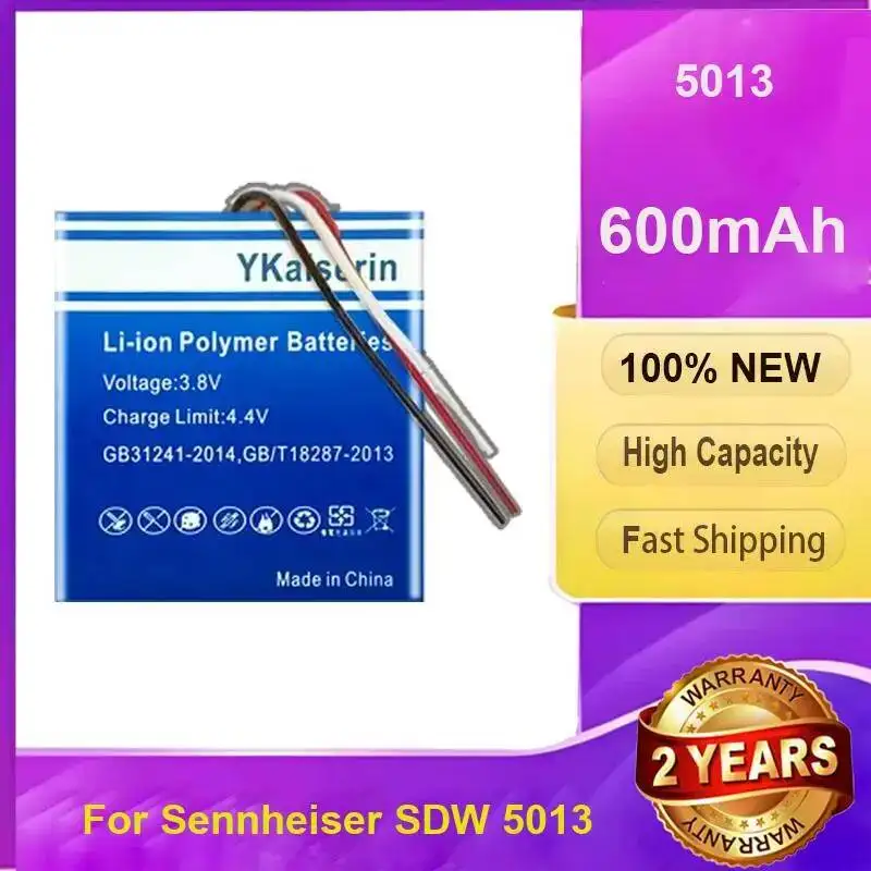 

Новая сменная батарея для наушников Sennheiser SDW 5013, 600 мАч, с отличной работой при низких температурах, экологически чистая