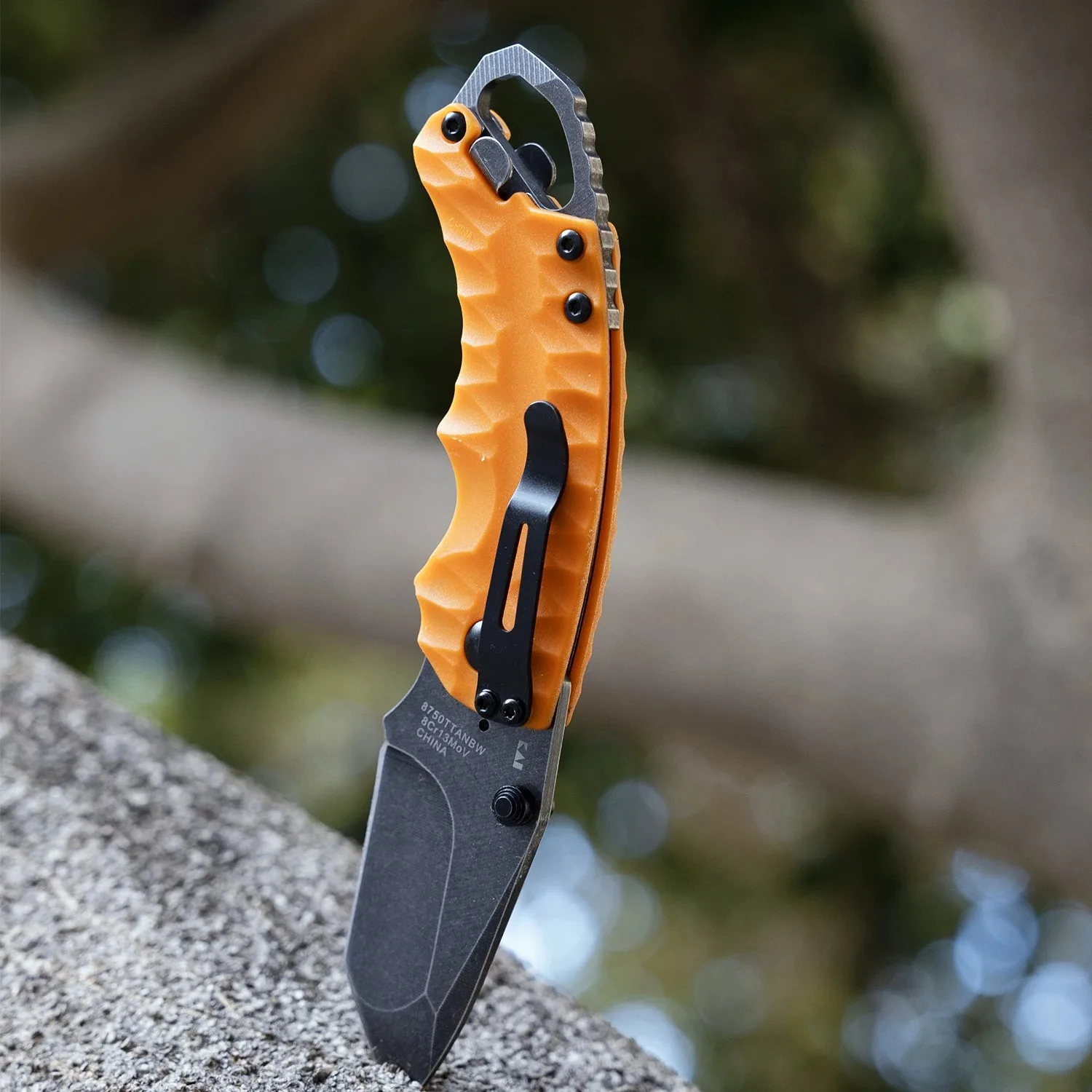 EDC Outdoor Folding Pocket Knife Stainless Steel Portable Jackknife Camping Survival Knife for Self Defense Hiking Travel