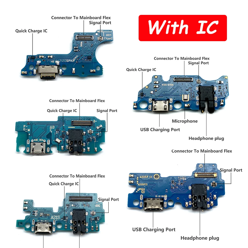 Charger Board USB Port Connector Flex Cable For SM A01 Core A02S A03 Core A11 A21S A31 A51 Charging Dock Replacement