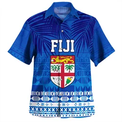 Harajuku 3D Printed Philippines Fiji Flag Emblem Rugby Shirts HAPPY FIJI DAY Graphic Short Shirts For Men Hawaiian Clothing Tops