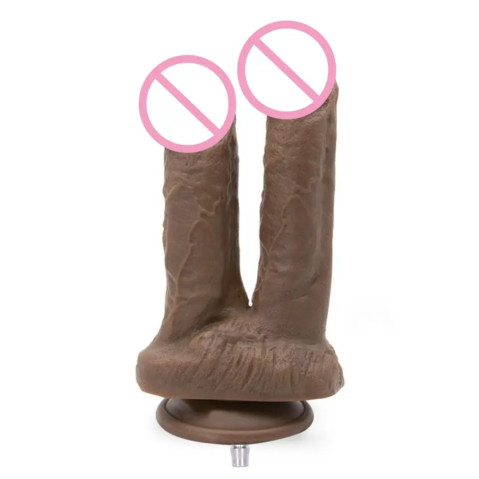 Rough Beast Double Headed Dildo for Sex Machine Dual channel penis for Women Vac-u-Lock Attachments for Adult Sex Product Shop