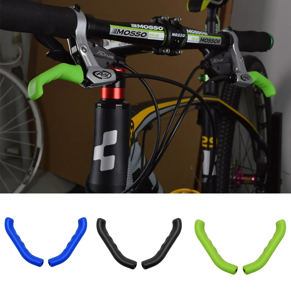 Cubierta de manija de freno de bicicleta, empuñaduras de silicona para manillar de bicicleta de montaña, cubierta protectora antideslizante, accesorios para bicicleta