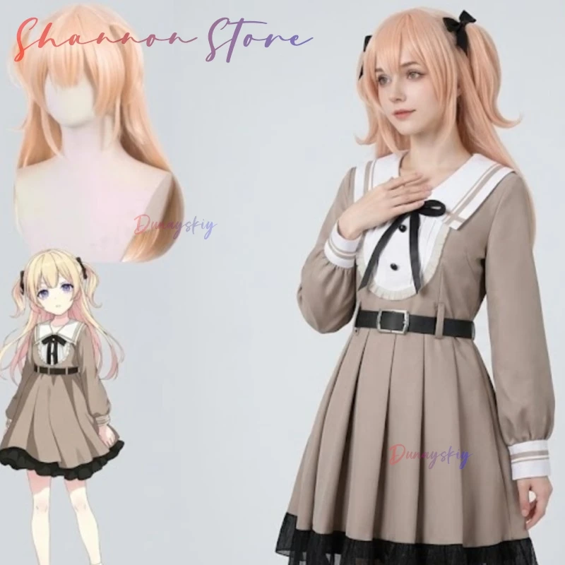 

BanG Dream Shinomiya Natsuki Keyboardist JK Uniform Black Elegant Long Sleeves Dresses Party Cosplay Costume Anime Outfit Dress