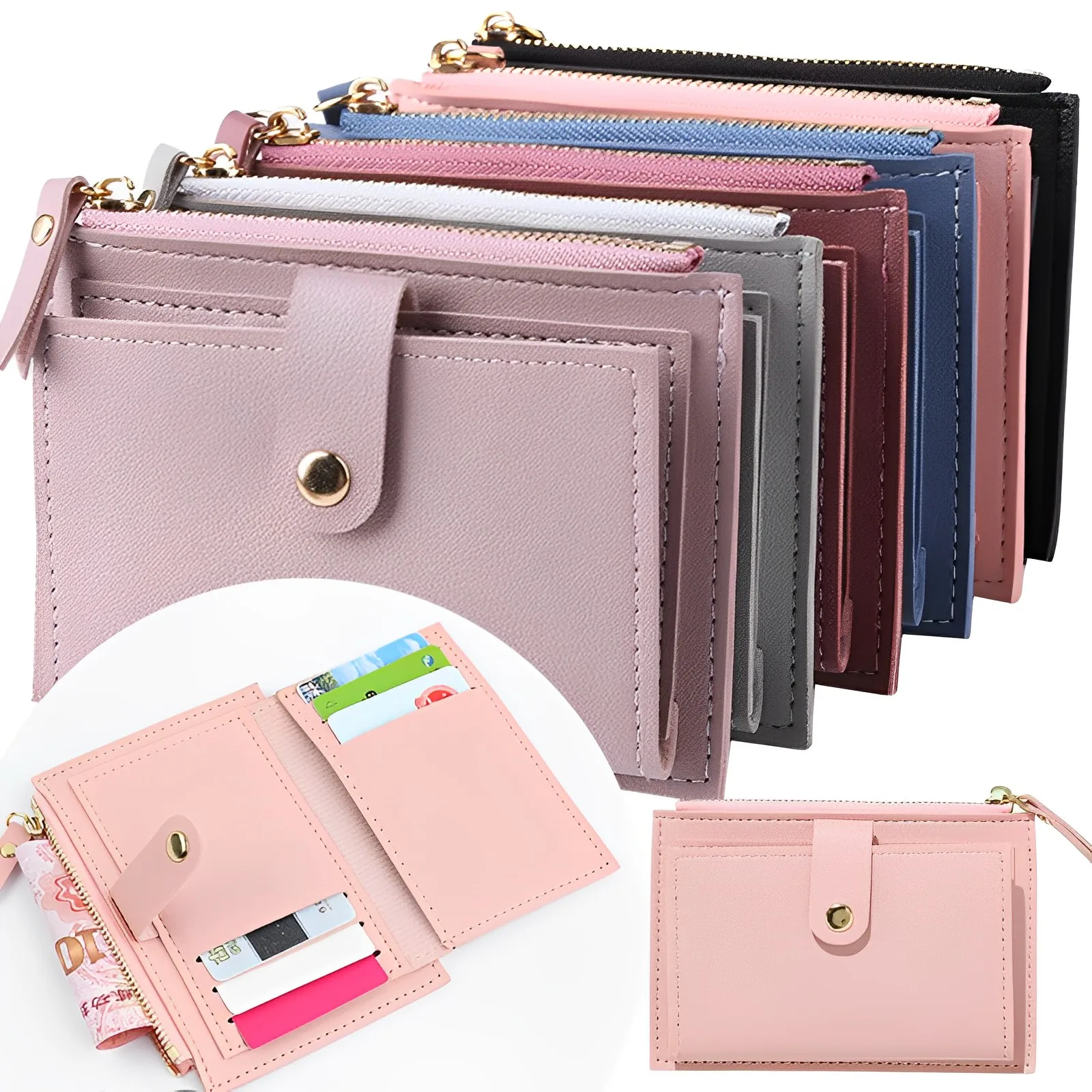 Women's Wallet Short Women Coin Purse Fashion Wallets for Woman Card Holder Small Ladies Wallet Female Hasp Mini Clutch for Girl