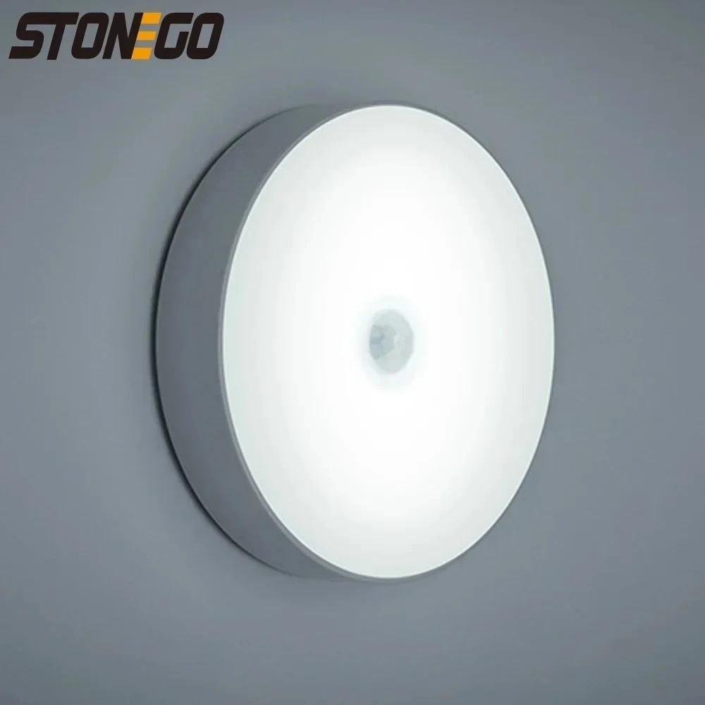 

Светодиодный ночник с датчиком движения, магнитный настенный светильник, 700 мАч, перезаряжаемый, 60 люмен, 0.6 Вт, съемный, для внутреннего освещения