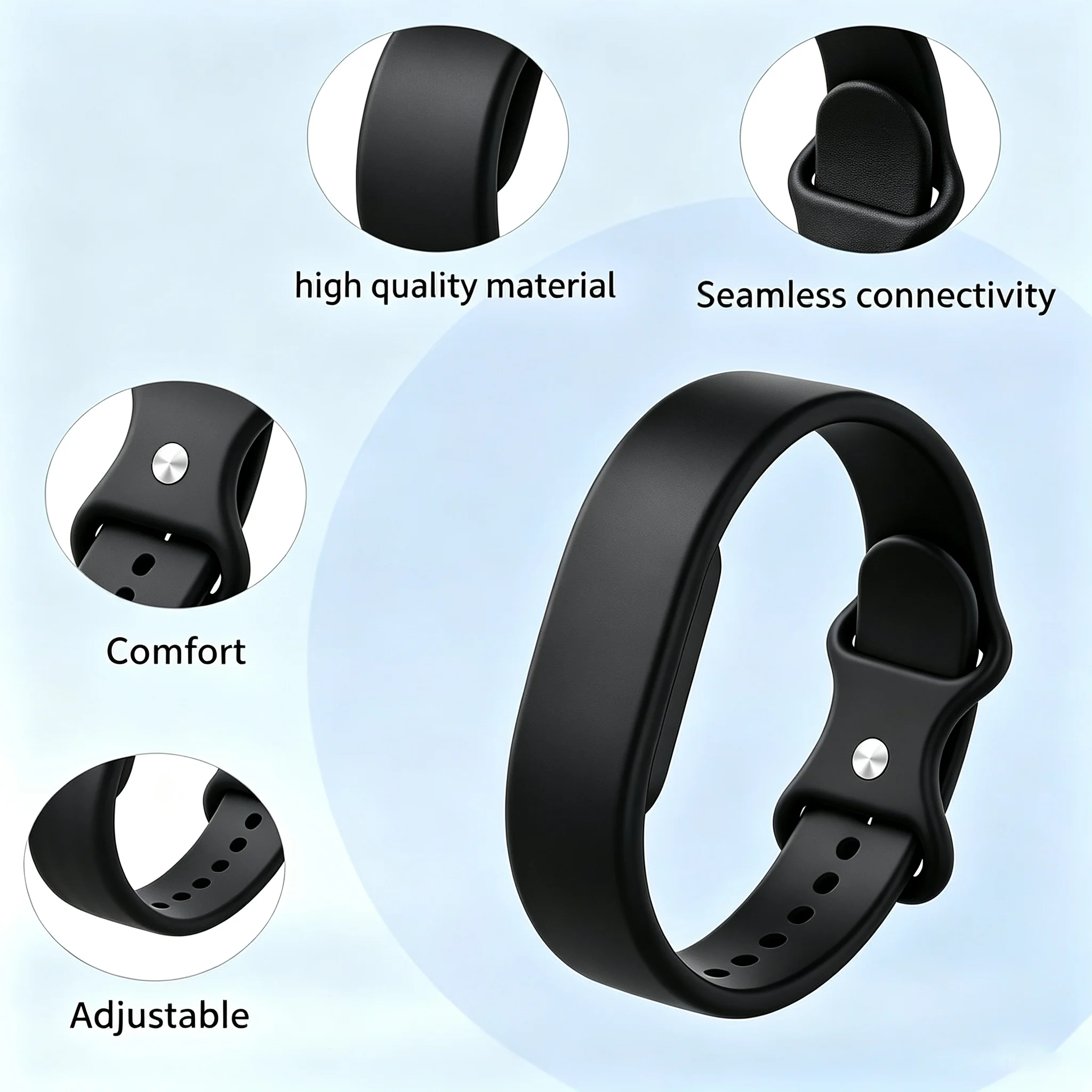 Band For Google Fitbit Air Smartwatch Accessories Sport Silicone Loop Replacement Bracelet Correa Fitbit Air Breathable Strap