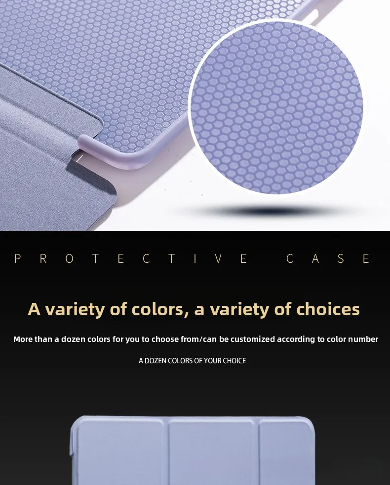Silikon Tri-Fold Hülle für iPad Mini 7 Pro 11 Air 4 10. Generation mit Auto-Wach-/Schlaf-Funktion Weiche TPU-Hülle – Detail 8