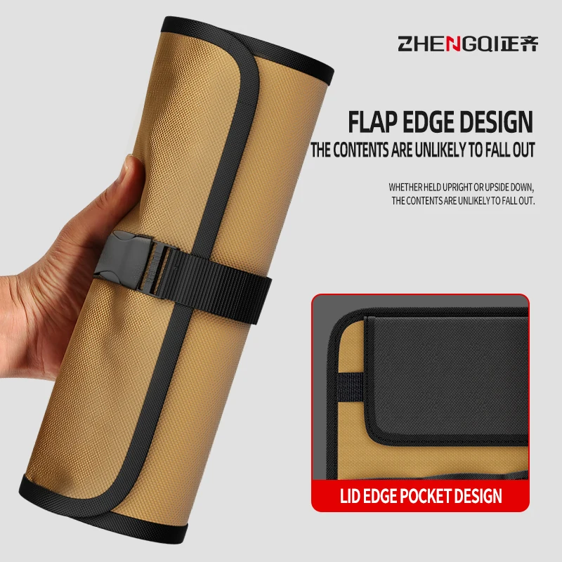 Borse per attrezzi Oxford Storage Kit di attrezzi portatile Bobina pieghevole Rolling Elettricisti Organizzatore Borse multiuso per kit di attrezzi di riparazione auto