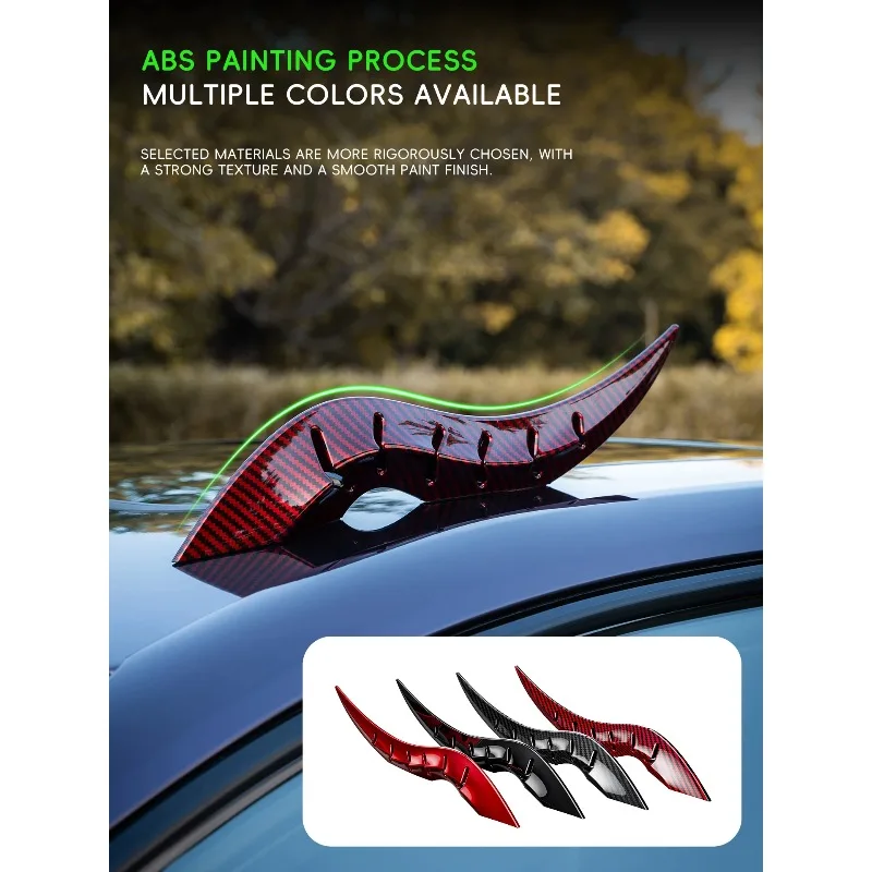 

Car Roof Decoration Dragon Horn Modification Universal Auto Roof Decoration With High-Strength Stickers For Suv Sedan Hatchback
