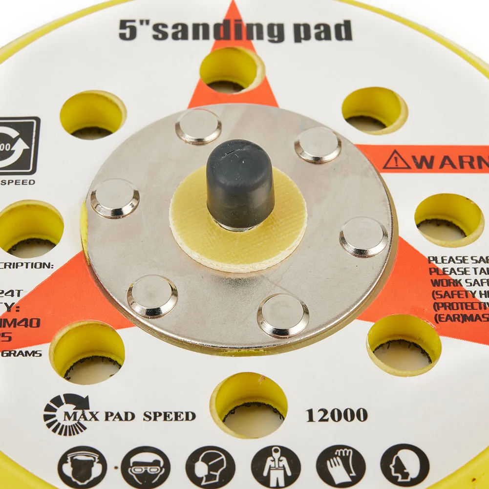 1pc 5inch 8holes Sander Backing Pad Polishing Pad Polisher Sponge Sanding Disc Dust Extraction For Air Sander Polisher