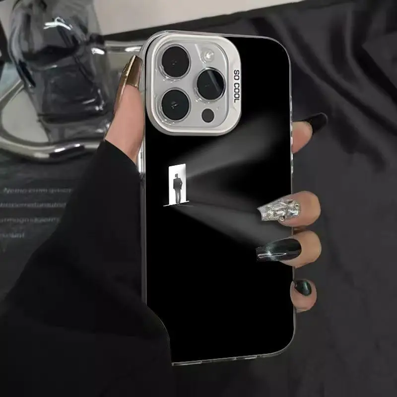 Personality Creative illumination shadow Phone Case for iPhone 16 15 14 13 12 11 Pro Max 8 Plus XS Matte Shockproof hard Cover﻿