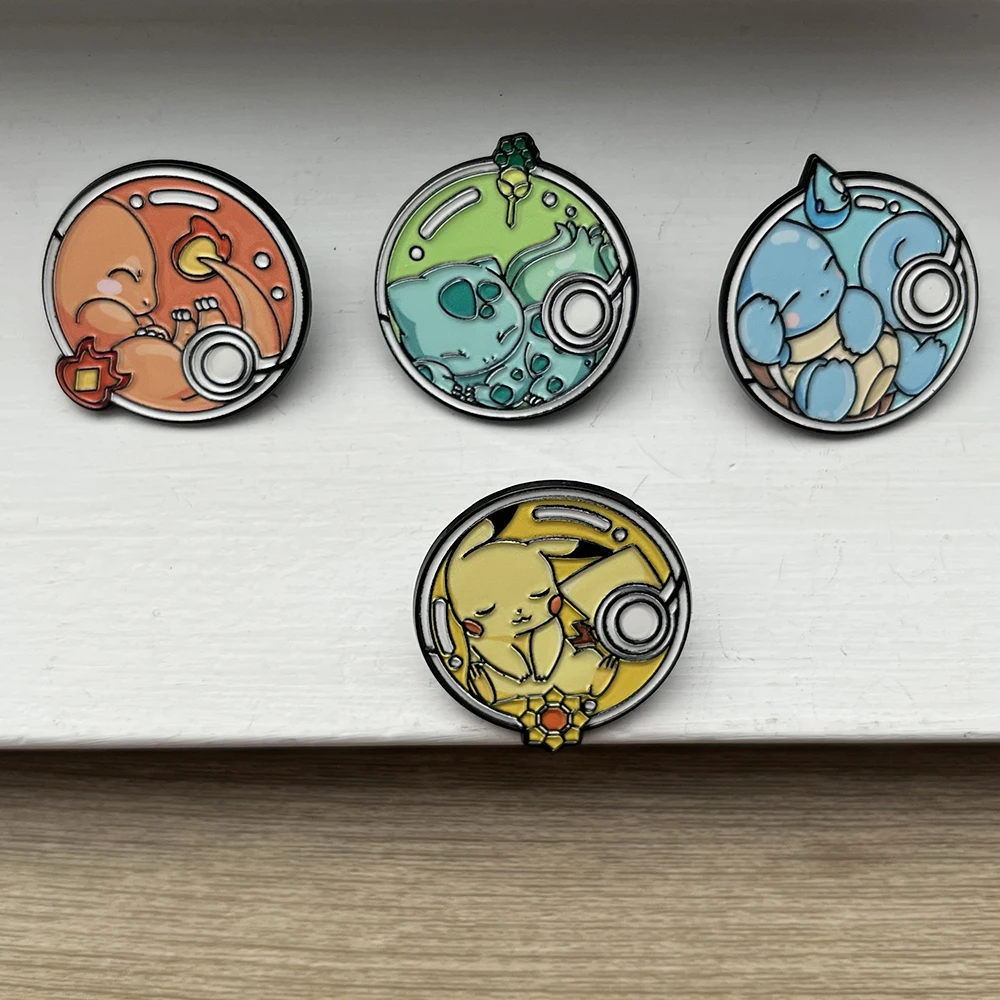 4 قطعة أنيمي اليابانية قزم المينا دبوس لطيف الكرتون بروش التلبيب شارة بدبوس على ظهره الملابس والاكسسوارات مجوهرات أصدقاء الهدايا #3