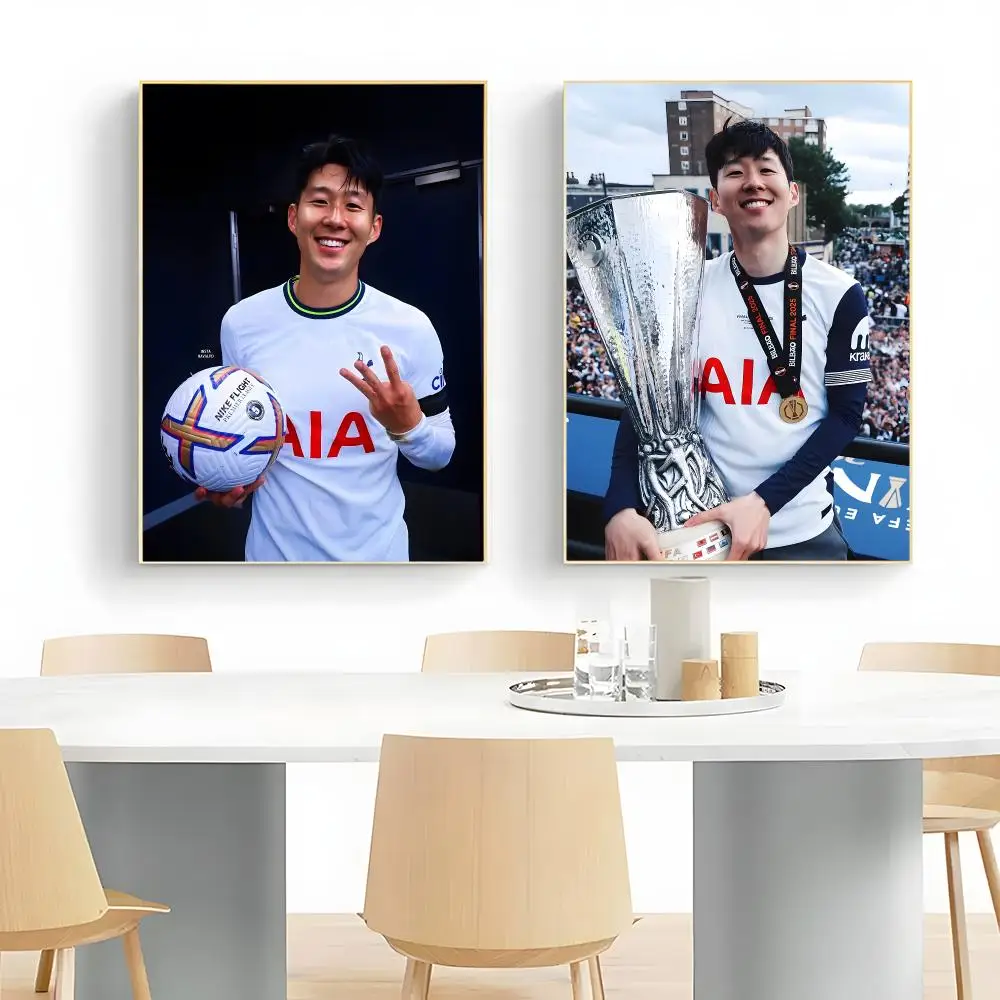 Football Player S-son Heung-min Poster Wall Art Print Decorative Mural Home Decor Gift Unframed