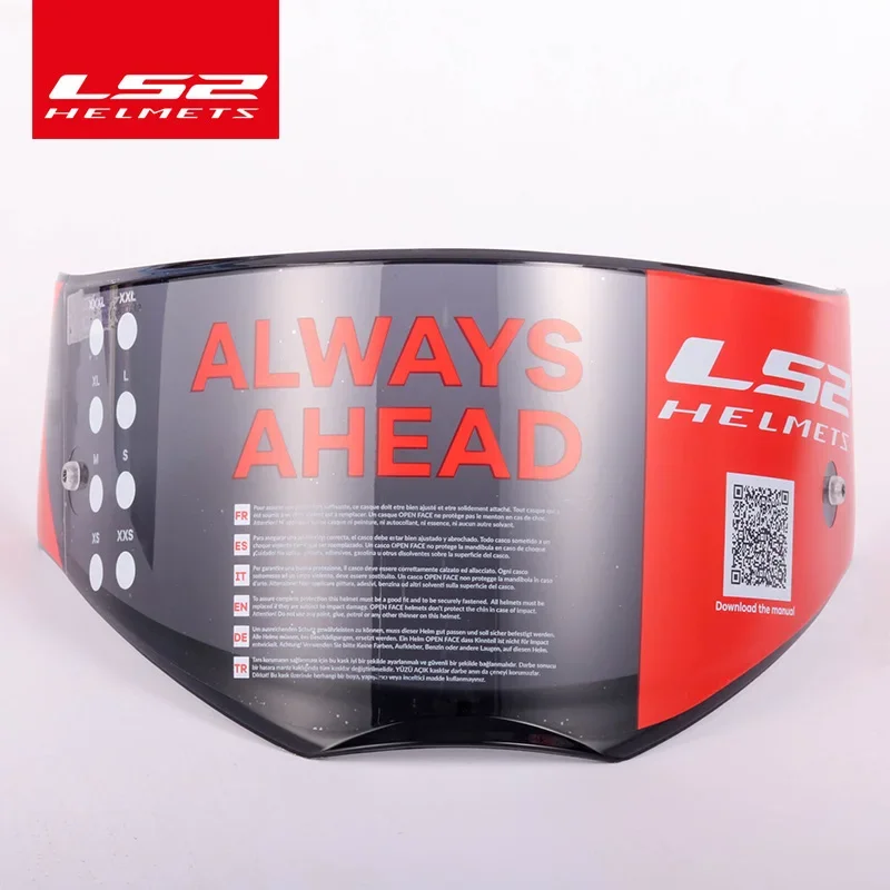 Original LS2 FF390 Breaker Chrome-plated Helmet Lens Silver Colorful Smoke Visor with Anti-fog Hole