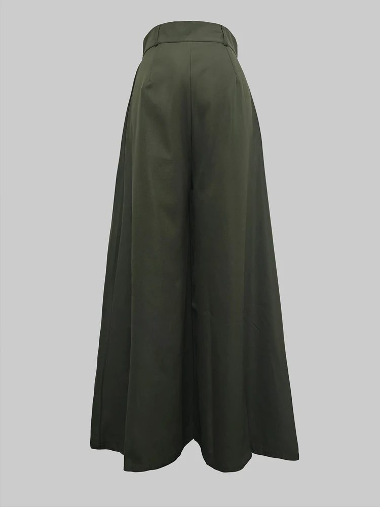 Gymystars Women Black Wide Leg Pants Baggy Pant Summer Autumn Loose High Waisted Trousers for Women 2026 New British Style