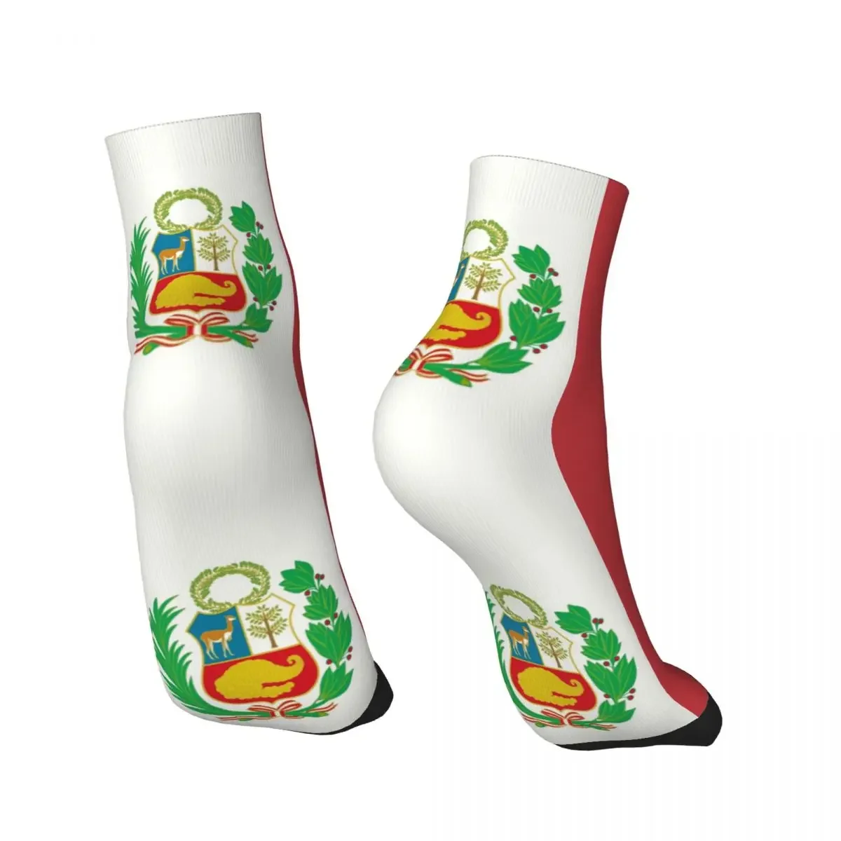 Flag Of Peru, Peruvian Flag Men Women Crew Socks Unisex Kawaii 3D Printed Dress Socks