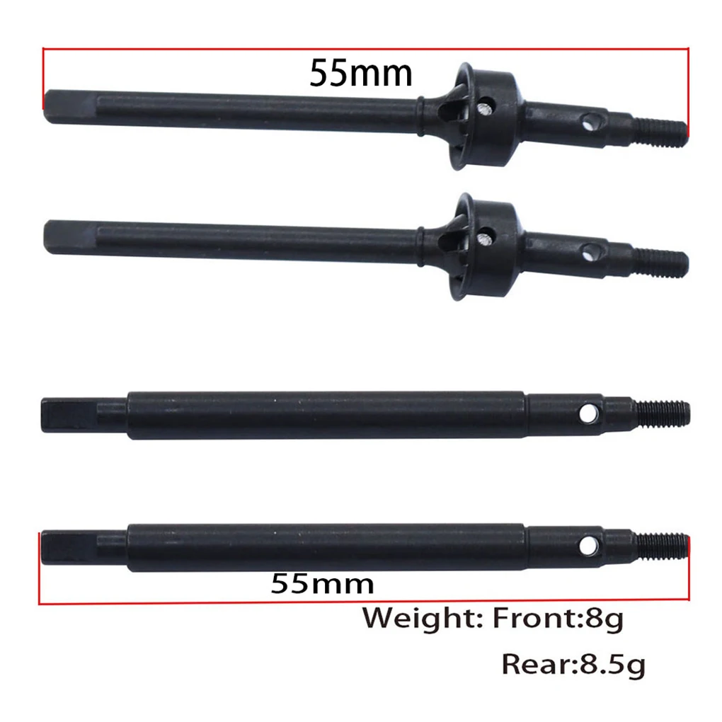 RCGOFOLLOW CVD Drive Shafts Front Rear Axle Shaft for 1/18 TRX4M Bronco Defender RC Crawler Car Upgrade Parts