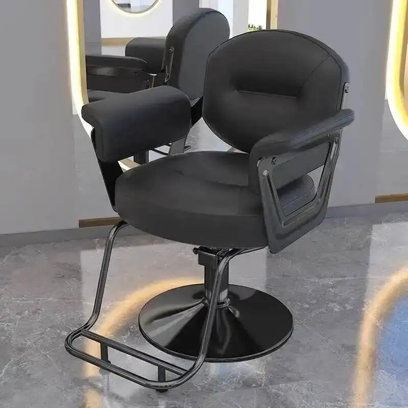 light rotatable aesthetic high-end design luxury barber chair lift hair cutting chair perm sillas de manicurista salon furniture