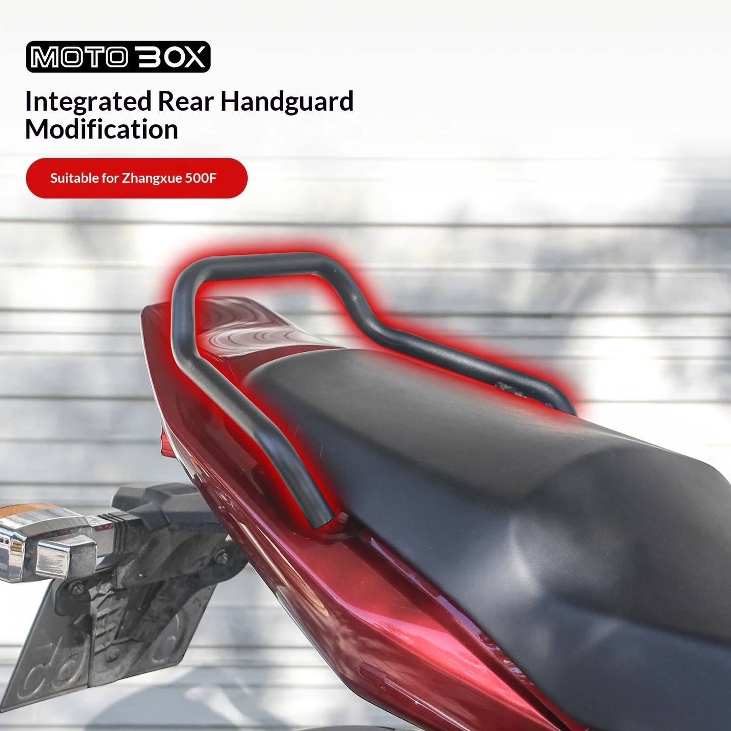 【Premium】For ZXMOTO 500F modified integrated scooter – rear handrail, motorcycle tail frame, and rear seat handle accessories