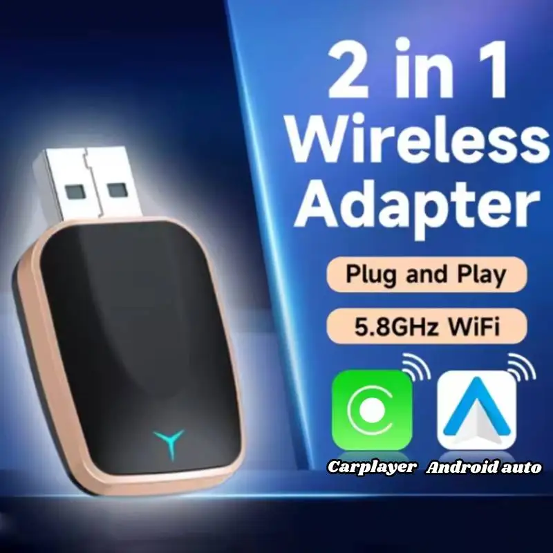 1pc 2026 New Upgraded Wireless CarPlay & Android Auto Adapter – Requires Factory Wired Support (Not for Aftermarket Units)