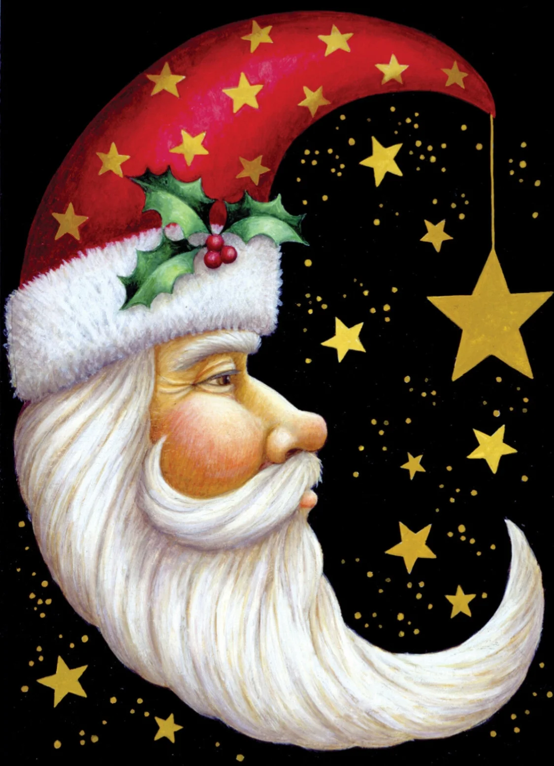 Sunature Diamond Painting Art Full Square Round Drills Santa Moon Diamond Painting Kits