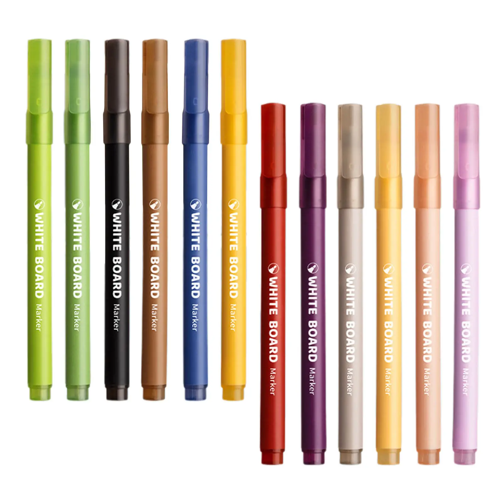 

12Pcs Colorful Liquid Chalk Dry Erase Markers Whiteboard Pen Set Bold Pigment Smooth Flow Erasable for Teachers Students Meeting
