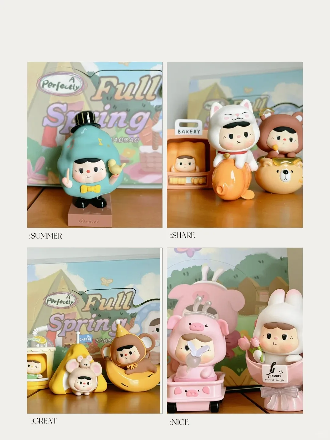 

Genuine Blacktoys Baobao'S Cozy Spring Picnic Blind Box — 10cm Cute Figure Set With Hidden “Panda Tea Party" Edition