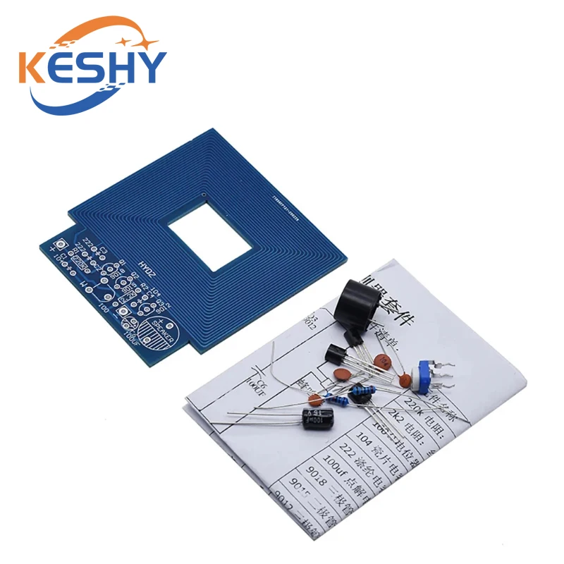 Metal Detector Scanner Unassembled Kit DC 3V-5V Suite Metal Sensor Board Module Electronic DIY Kits PCB Board Buzzer Capacitor