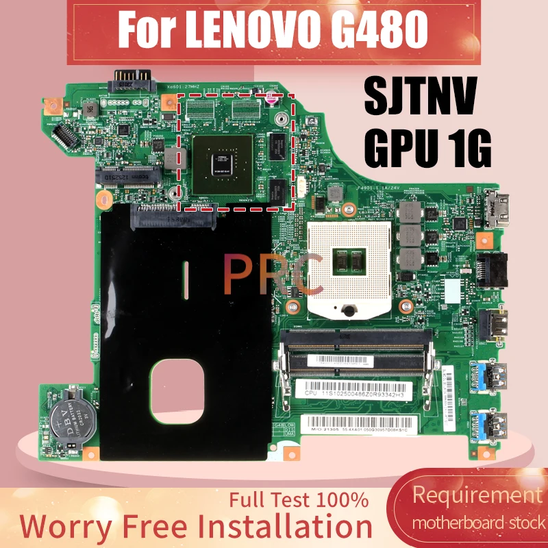 11326-1 For LENOVO G480 Laptop Motherboard SJTNV N13M-GE7-B-A1 1G Notebook Mainboard image 2