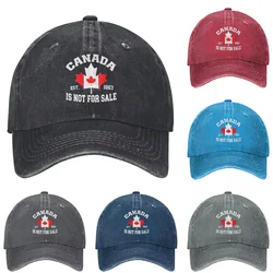 Canada Is Not For Sale EST. 1867 Denim Baseball Cap Tennis Skate Trucker Hat Summer Men Adult Vintage Sun Visors Baseball Caps