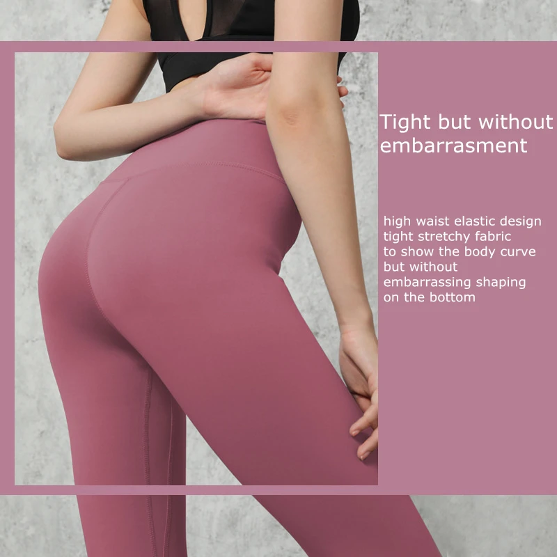 Solid Stretchy High Waist Seamless Sporty Leggings for Women Booty Lifting Leggins Fashion Plain Color Tights Workout Yoga Pants