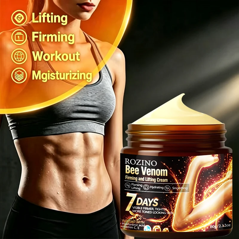 1 Stück/2 Stück/3 Stück Bienenvenom Straffende und Lifting-Pflegecreme zur Hautfeuchtigkeitsversorgung, Wirksam innerhalb einer Woche, spendet tiefgehend Feuchtigkeit und nährt die Haut, Geeignet für die Anwendung vor und nach dem Fitness- und Lauftraining an Armen, Bauch, Oberschenkeln und Gesäß, Verbessert die Hautelastizität, verbessert das Erscheinungsbild, Unisex – Detail 2