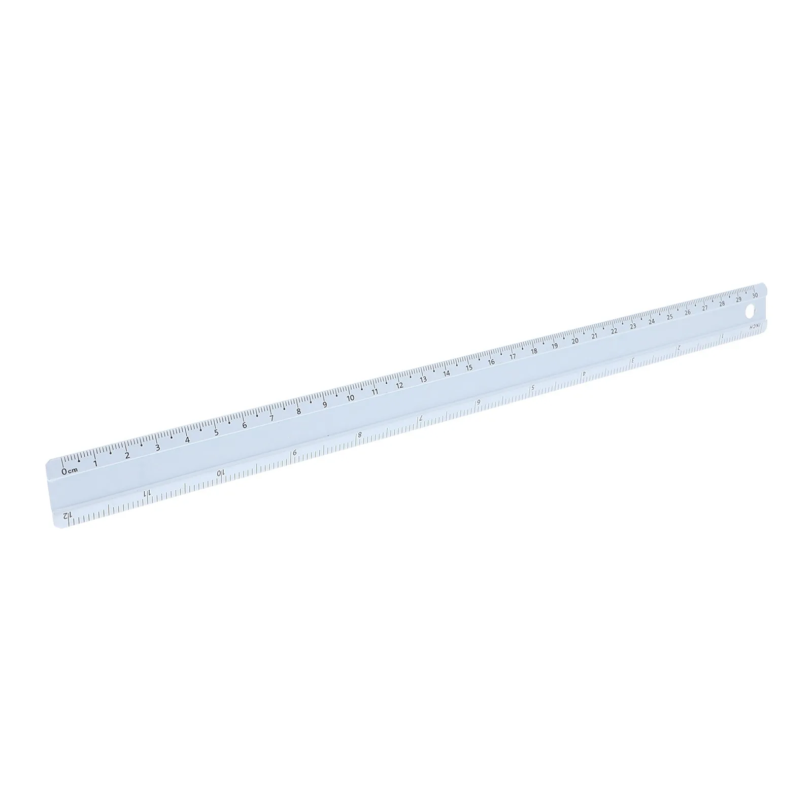 30Cm Aluminum Alloy Straight Ruler Sturdy Lightweight Metal Ruler with Cm Markings Drawing Tool for Students Professionals