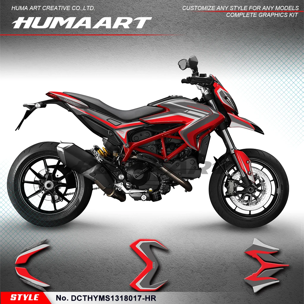 

Комплект графических наклеек HUMAART, гоночная наклейка для Ducati Hypermotard Hyperstrada 821 939 2013 2014 2015 16 17 18, DCTHYMS1318017-HR