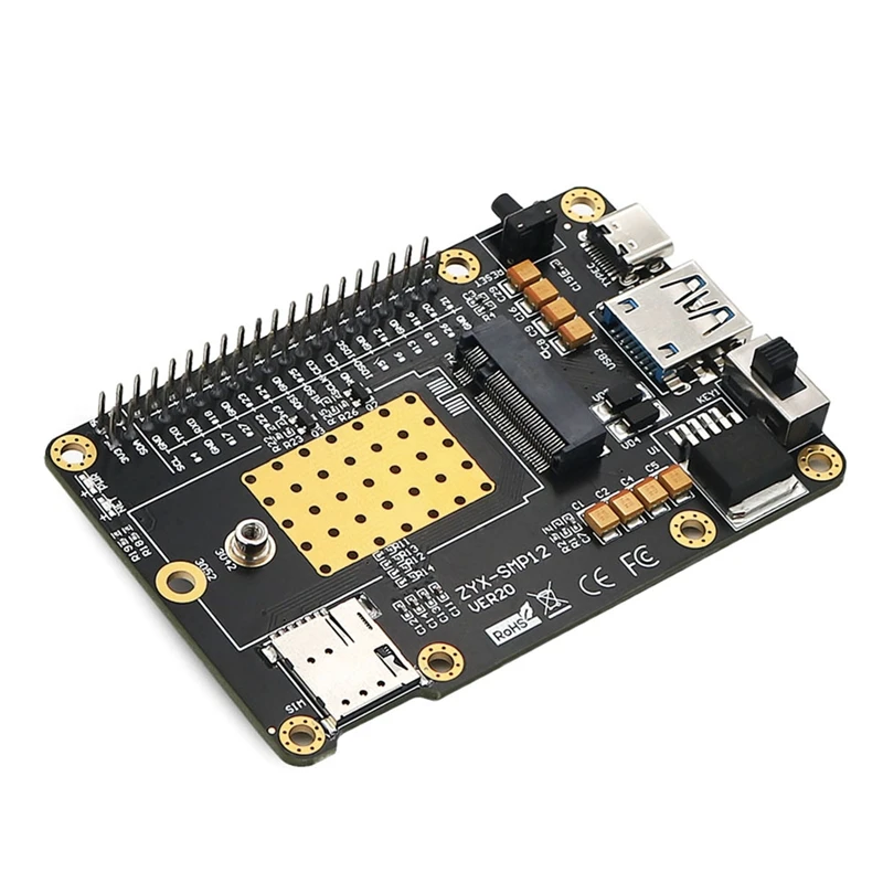 

4G & 5G Base HAT Expansion Card For RM500Q/SIM8200/GM800 Module And Raspberry/Samsung ARTIK /Rock64 Media Computer Board